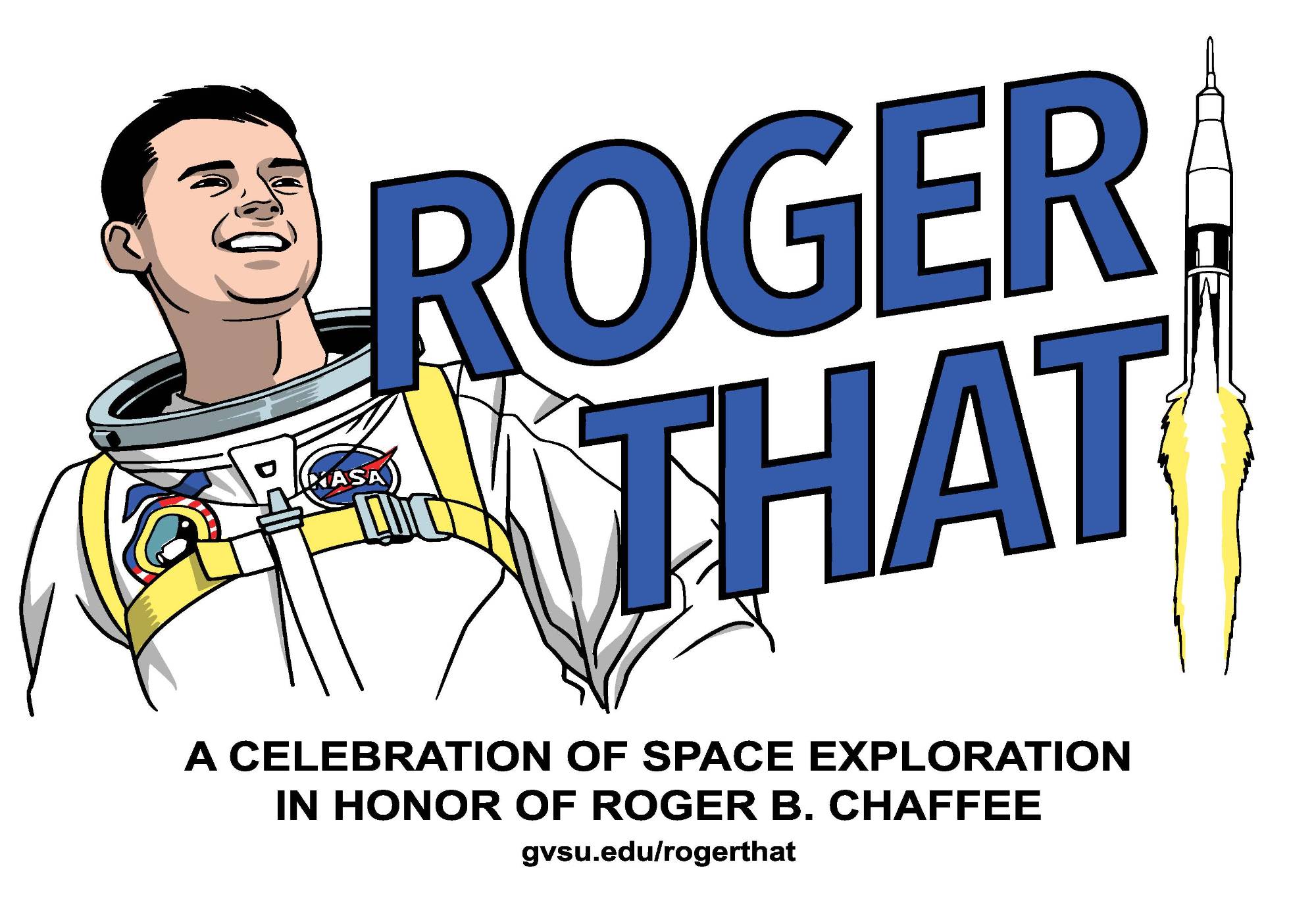 Drawing of Roger B Chaffee